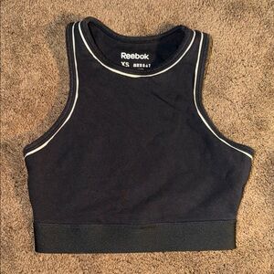 Reebok Black and White Athletic Crop Top